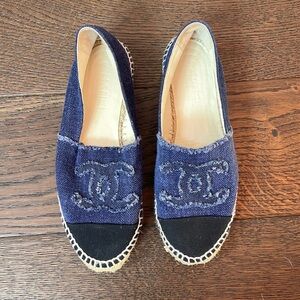 AUTHENTIC Chanel Denim Espadrilles Size 38